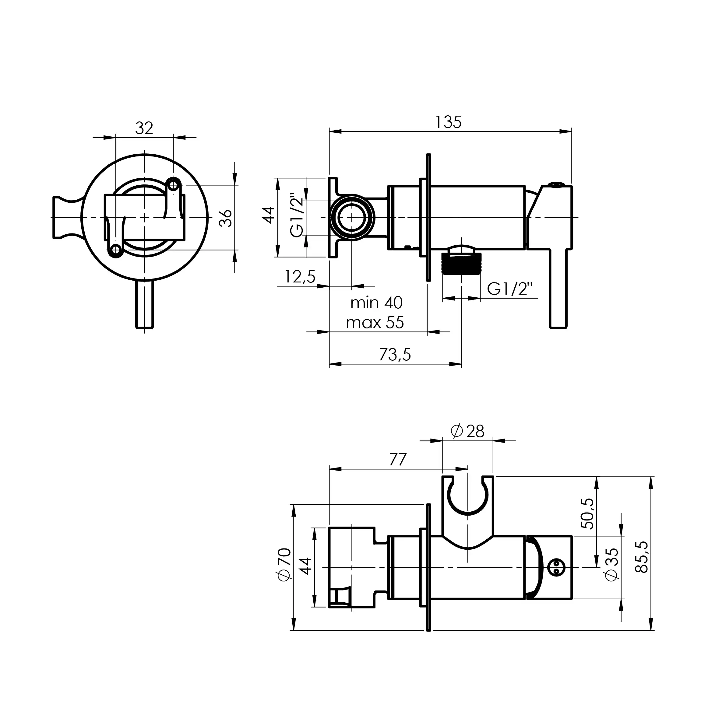 Rubineta - Bidet faucet ULTRA (BK) – 3. kép