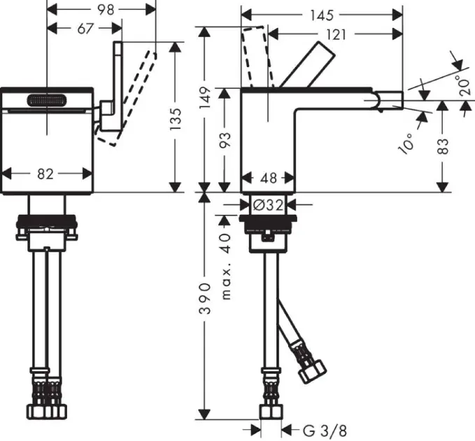 Axor - MyEdition - Bidé csaptelep - 47210000 – 2. kép