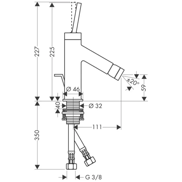 Axor - Starck - Bidé csaptelep - 10211000 – 2. kép
