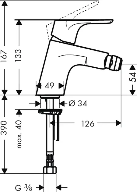 Hansgrohe - Focus E2 - Bidé csaptelep - 31922000 – 2. kép