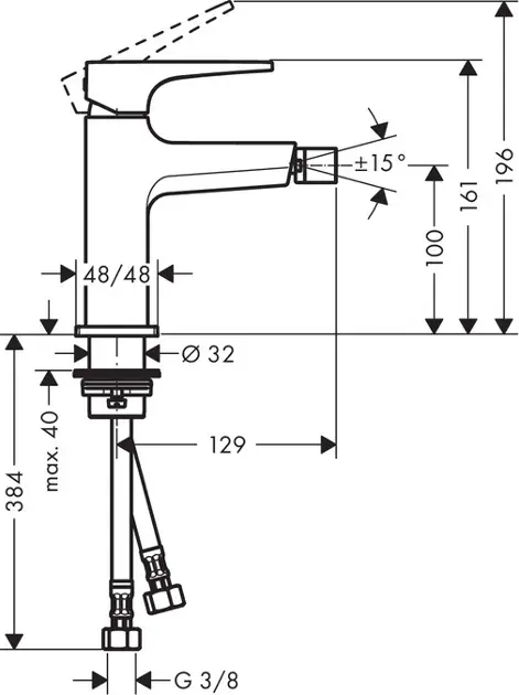 Hansgrohe - Metropol - Bidé csaptelep - 32520000 – 2. kép