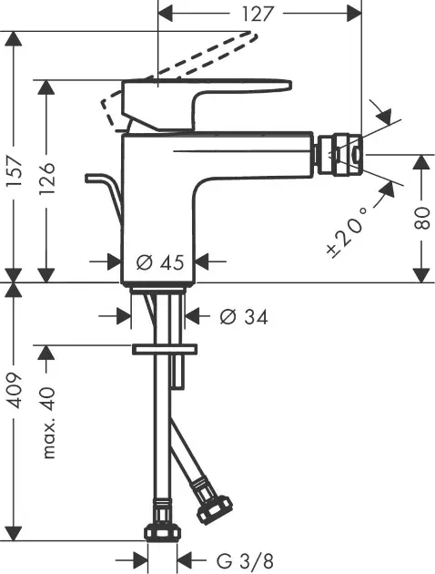 Hansgrohe - Vernis Blend - Bidé csaptelep - 71210670 – 2. kép