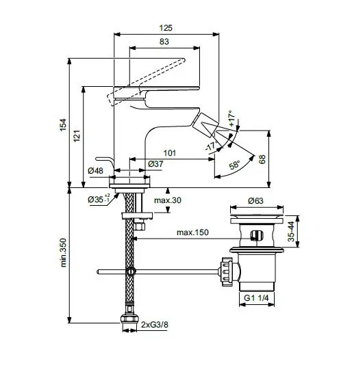 Ideal Standard - Cerafine Nuovo - Bidé csaptelep - BD775AA – 2. kép