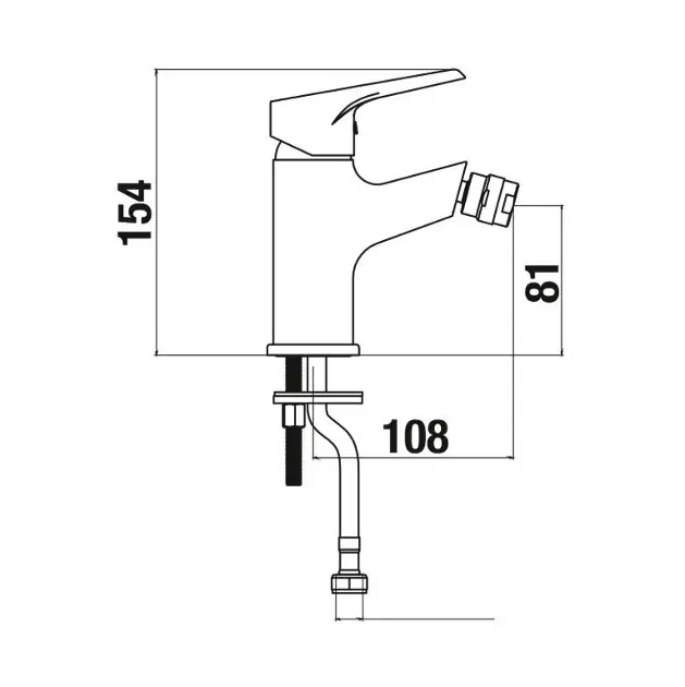 Jika - Cube - Bidé csaptelep - H3411W10041101 – 2. kép