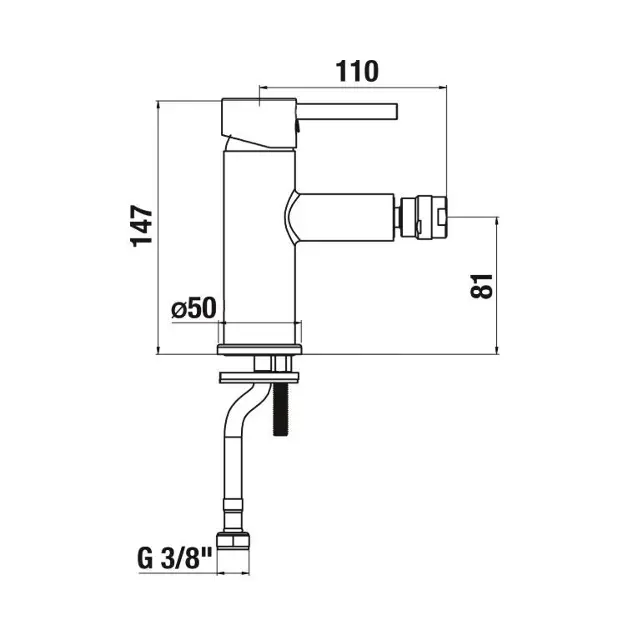 Jika - Mio Style - Bidé csaptelep - H3412F10041111 – 2. kép