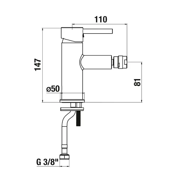 Jika - Mio Style - Bidé csaptelep - H3412F17161101 – 2. kép