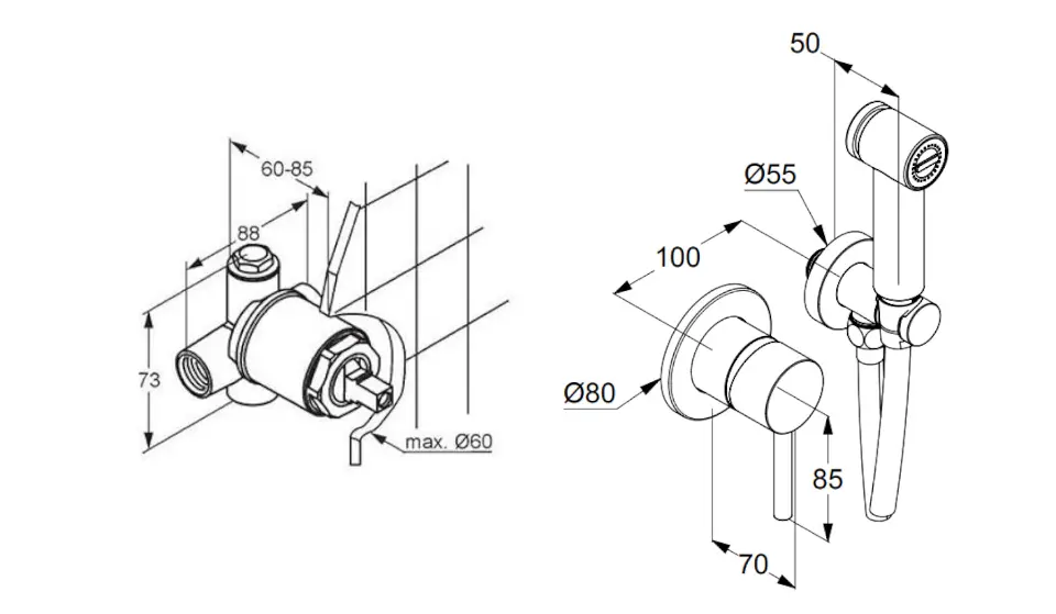 Kludi - Bozz - Bidé csaptelep - 389980576 – 2. kép