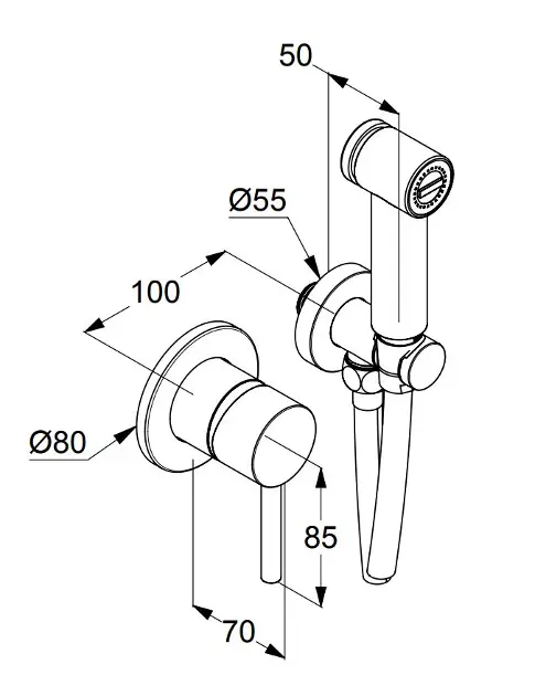 Kludi - Bozz - Bidé csaptelep - 38998N076 – 2. kép