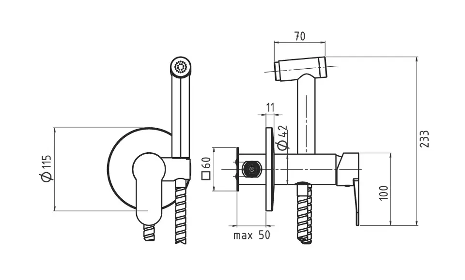 Novaservis - Ferro Nostris - Bidé csaptelep - BNS66P – 2. kép