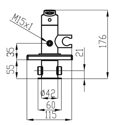 Novaservis - Metalia 54 - Bidé csaptelep - 54211,0 – 2. kép
