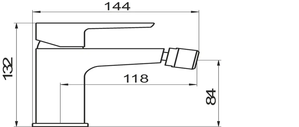 Novaservis - Metalia 58 - Bidé csaptelep - 58011,0 – 2. kép