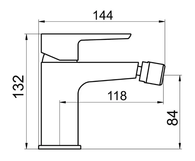 Novaservis - Metalia 58 - Bidé csaptelep - 58011,5 – 2. kép