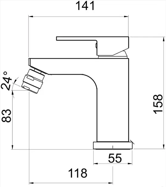 Novaservis - Nobless Edge - Bidé csaptelep - 36011,0 – 2. kép