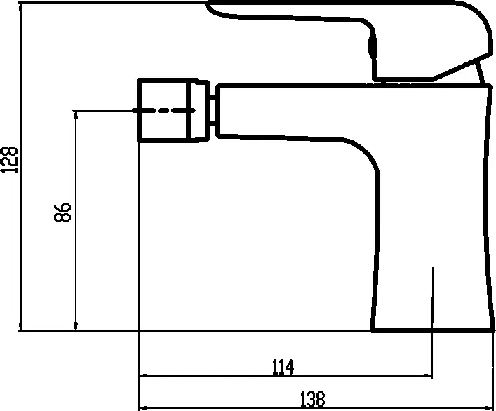 Novaservis - Nobless Tina - Bidé csaptelep - 38011,0 – 2. kép