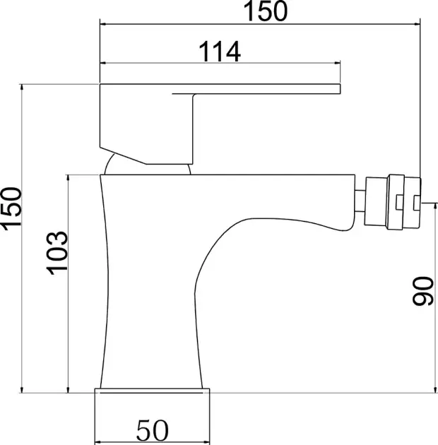 Novaservis - Titania Fresh - Bidé csaptelep - 96011,0 – 2. kép