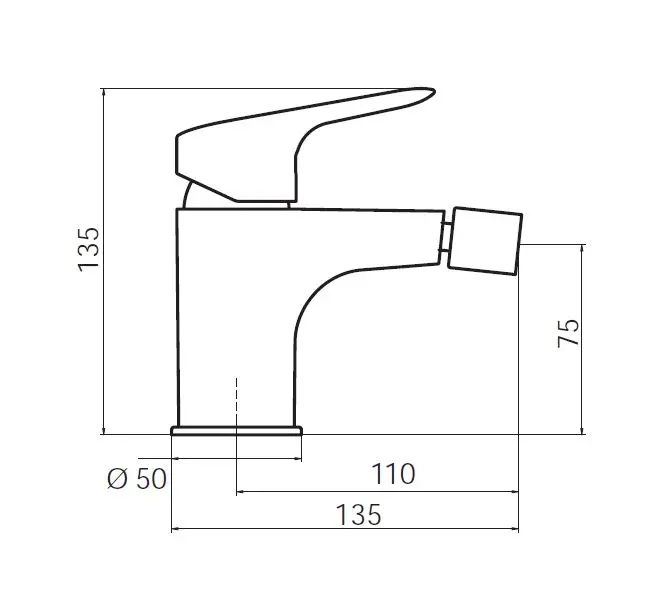 Novaservis - Titania Pure - Bidé csaptelep - 90311,0 – 2. kép