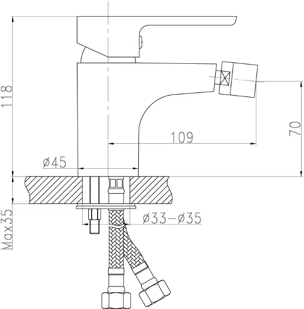 Novaservis - Titania Smart - Bidé csaptelep - 98011,0 – 2. kép