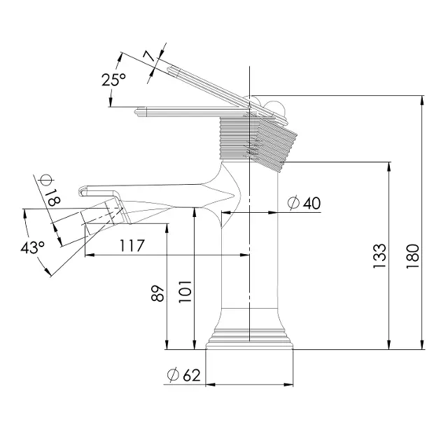 Sapho - Bebé - Bidé csaptelep - BB003/18 – 2. kép