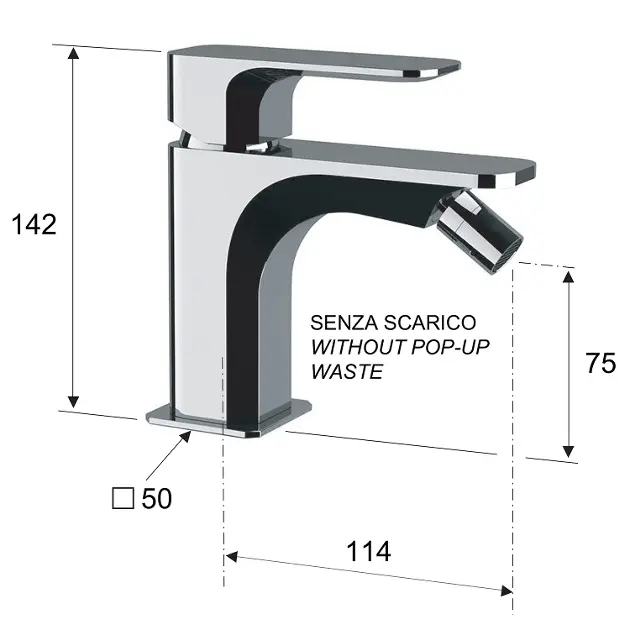 Sapho - Spy - Bidé csaptelep - PY03/17 – 2. kép