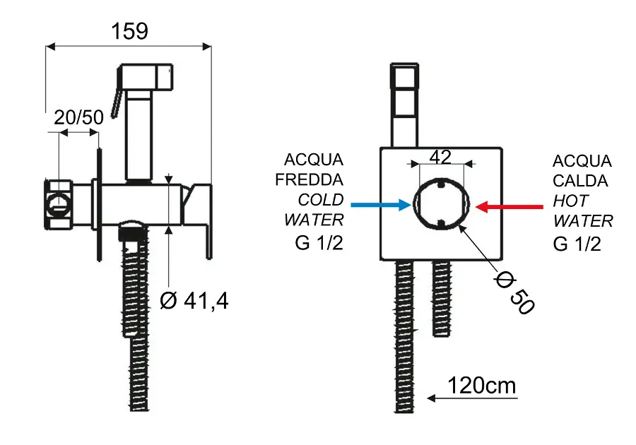 Sapho - Taps - Bidé csaptelep - 1103-08 – 2. kép