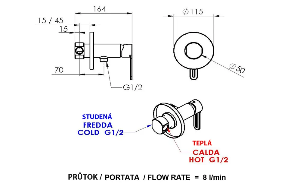 Sapho - Taps - Bidé csaptelep - 1103-15 – 2. kép