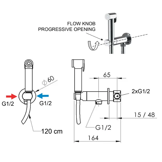 Sapho - Taps - Bidé csaptelep - DB715 – 2. kép
