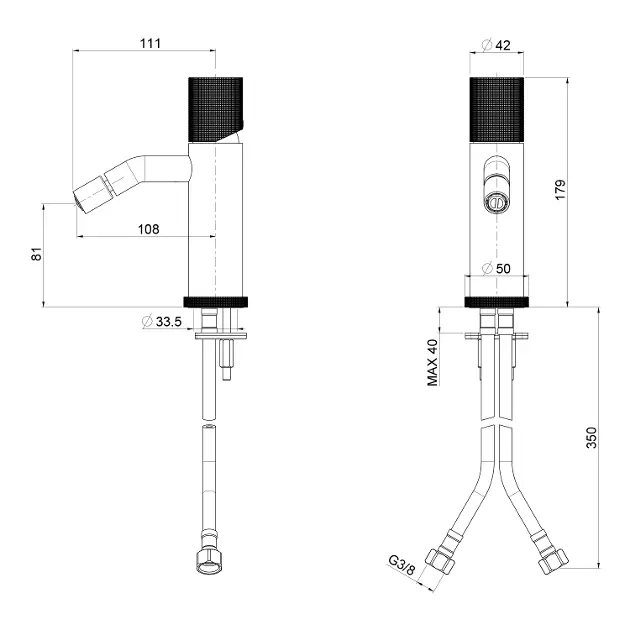 Sapho - Ultratap - Bidé csaptelep - UT003TBC – 2. kép