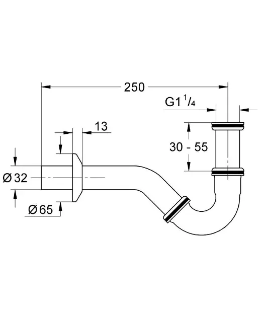 Grohe - Waste traps - Bidé kiegészítő - 28946000 – 2. kép