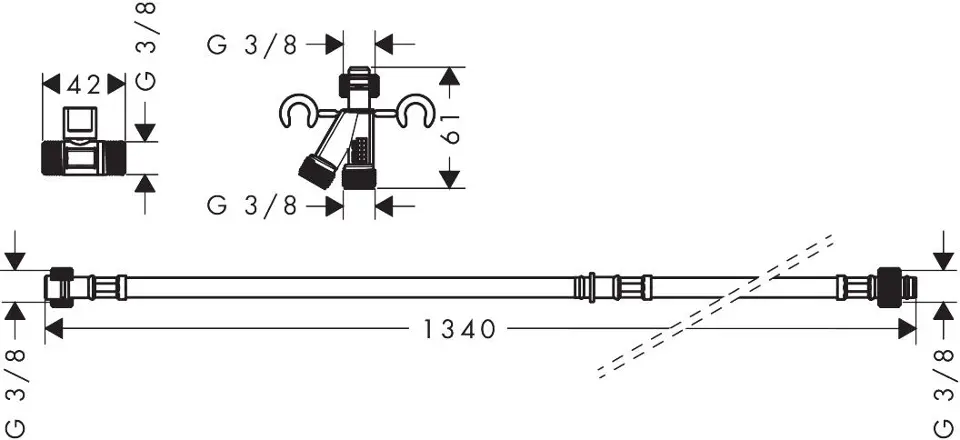 Hansgrohe - Bidé kiegészítő - 60308000 – 2. kép