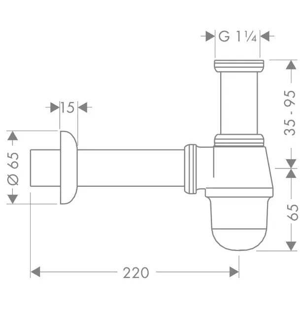 Hansgrohe - Waste traps - Bidé kiegészítő - 55213000 – 2. kép