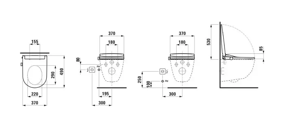 Laufen - Cleanet Sit - Bidé ülőke - H8918910000001 – 2. kép