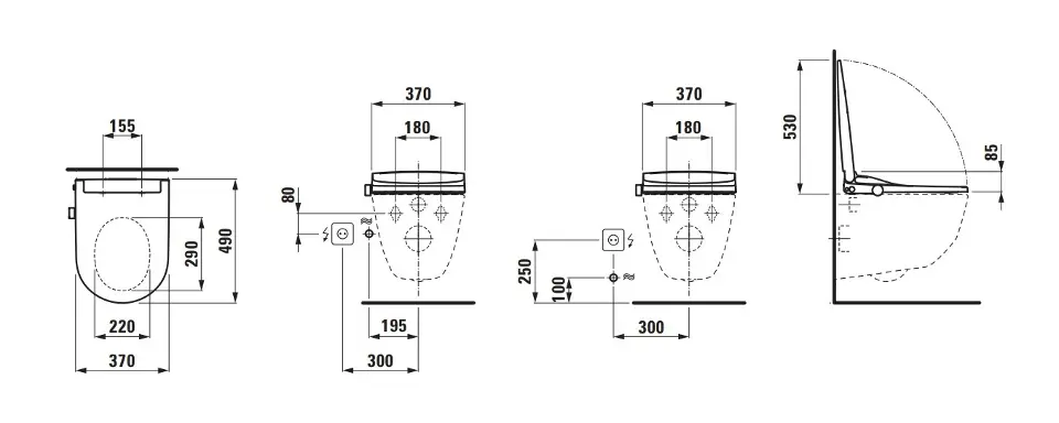 Laufen - Cleanet Sit Lite - Bidé ülőke - H89G8900000001 – 2. kép