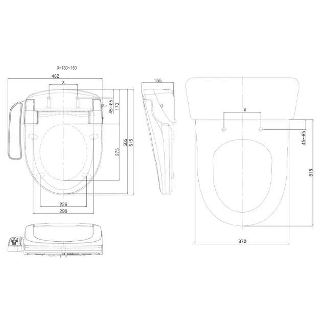 Sapho - Blooming Eko Plus - Bidé ülőke - NB-1160D – 2. kép