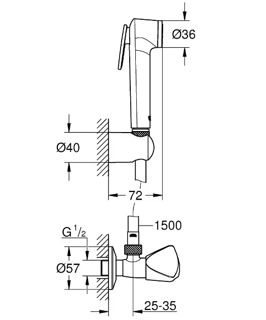 Grohe - Tempesta - Bidé zuhany - 26357000 – 2. kép