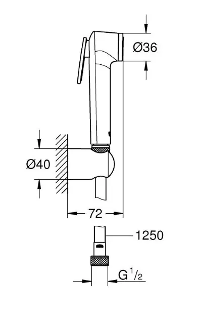 Grohe - Tempesta-F - Bidé zuhany - 27513DA1 – 2. kép