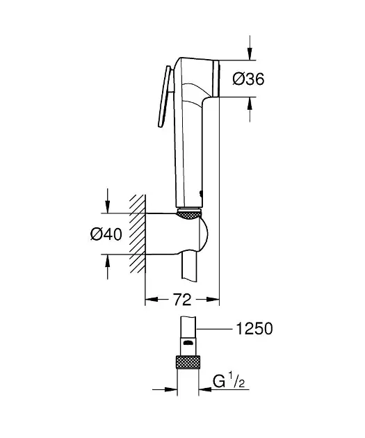 Grohe - Tempesta-F - Bidé zuhany - 27513DL1 – 2. kép