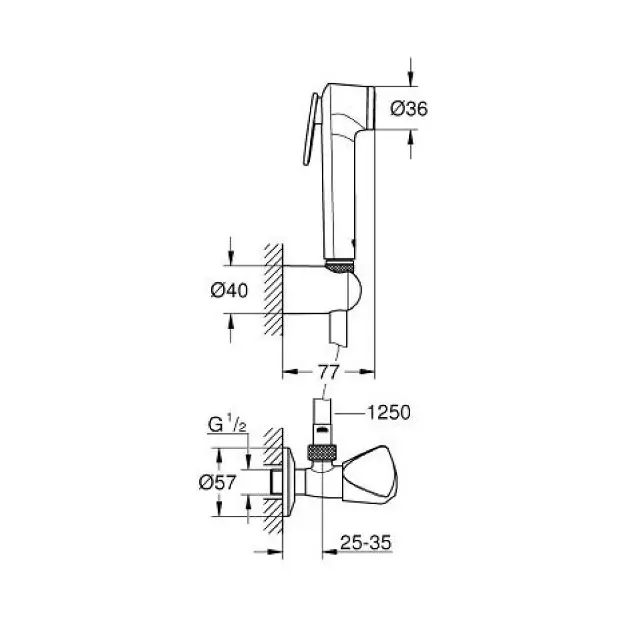 Grohe - Tempesta-F - Bidé zuhany - 27514001 – 2. kép