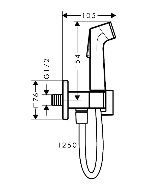 Hansgrohe - Bidé zuhany - 29231140 – 2. kép