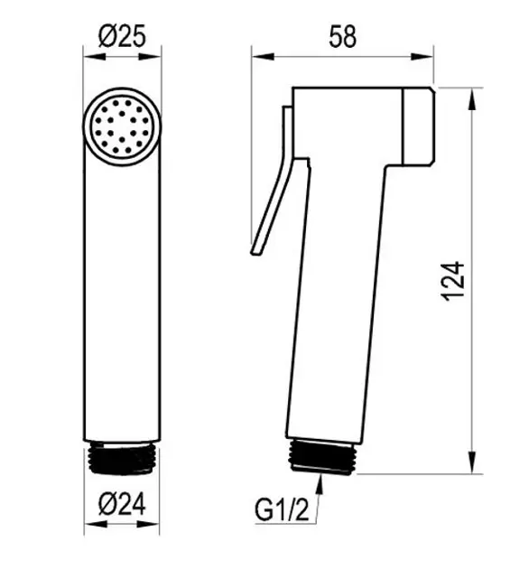 Ravak - Equipment and accessories - Bidé zuhany - X07P641 – 2. kép