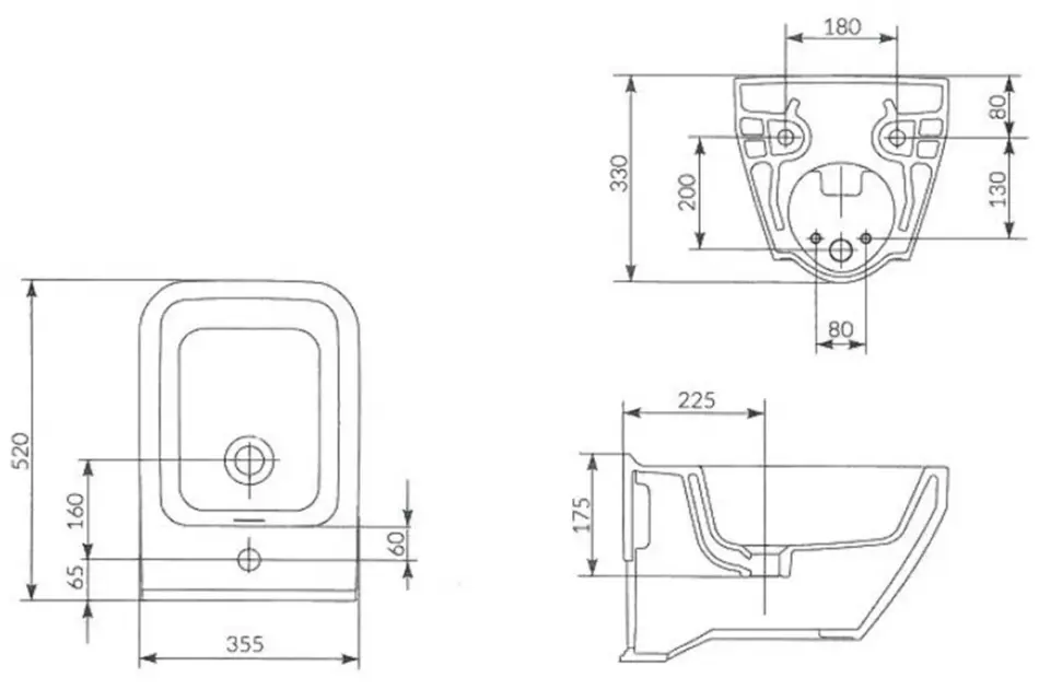 Cersanit - Crea - Bidé - K114-010 – 2. kép