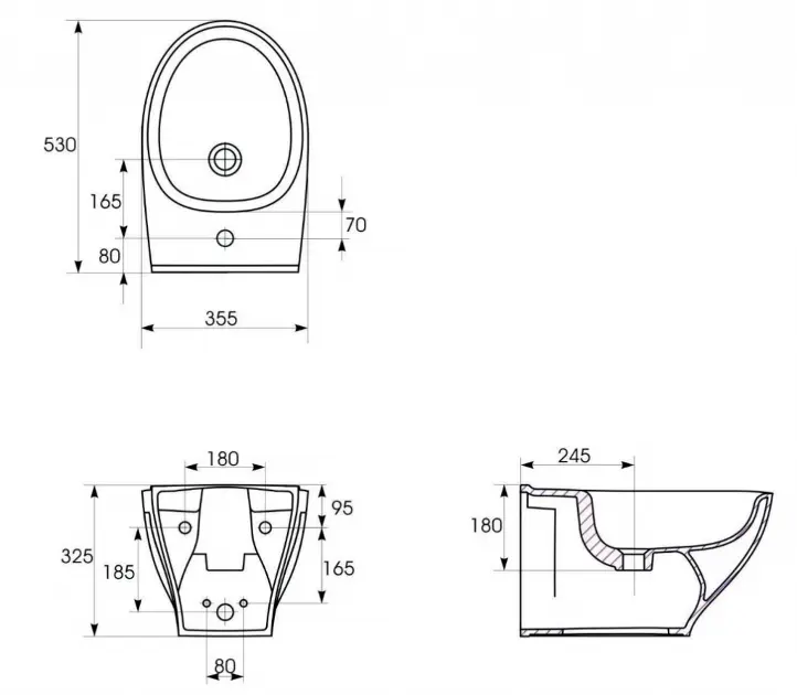 Cersanit - Moduo - Bidé - K116-026 – 2. kép