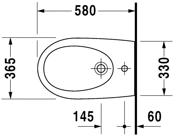 Duravit - Architec - Bidé - 2531150000 – 2. kép