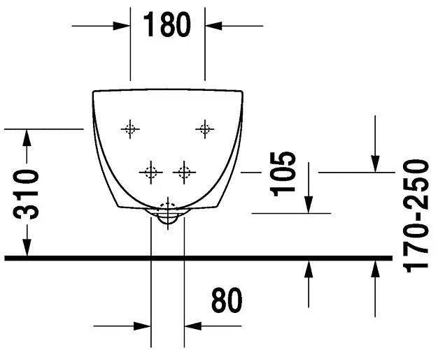 Duravit - Architec - Bidé - 2531150000 – 4. kép