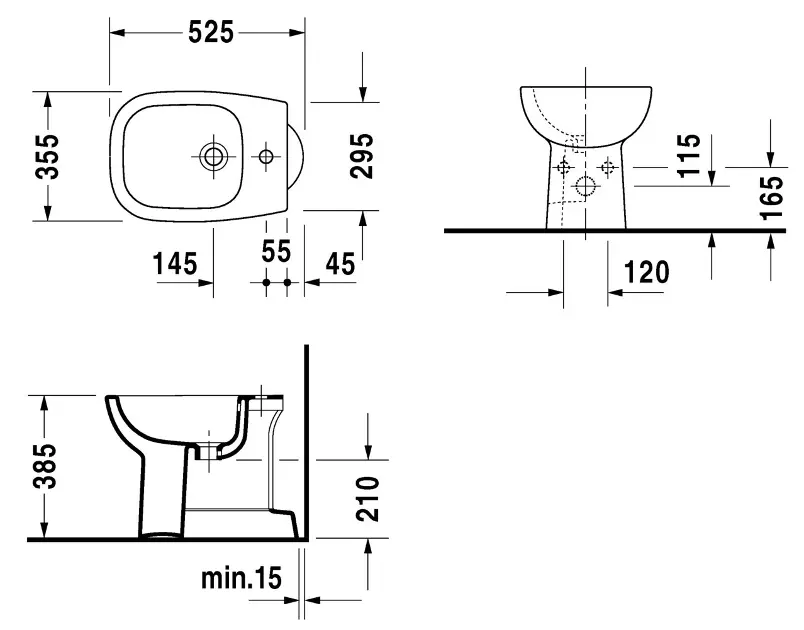 Duravit - D-Code - Bidé - 22371000002 – 2. kép