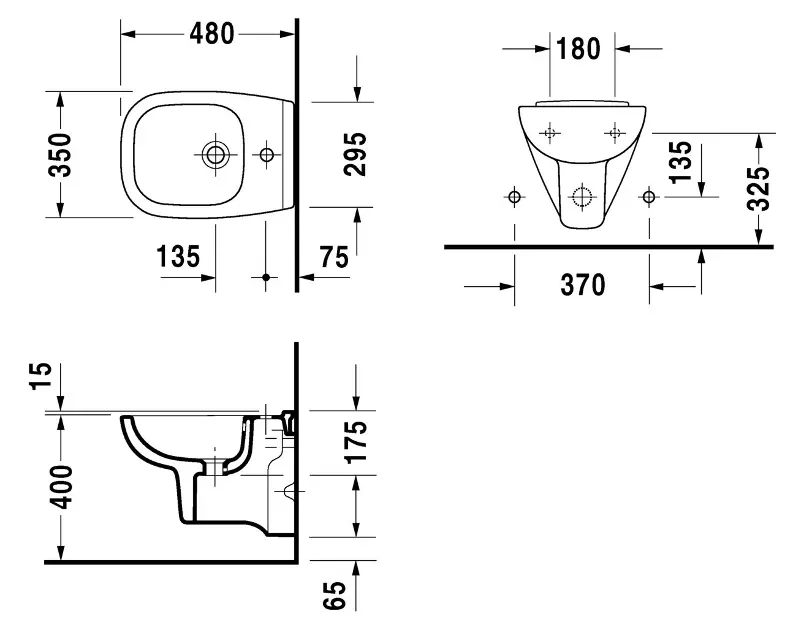 Duravit - D-Code - Bidé - 22371500002 – 2. kép