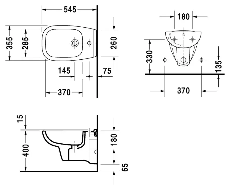 Duravit - D-Code - Bidé - 22571500002 – 2. kép