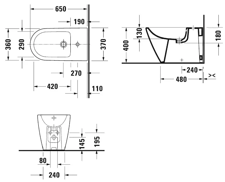 Duravit - D-Neo - Bidé - 2294100000 – 2. kép