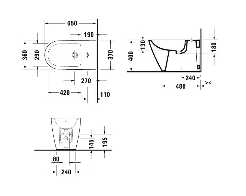 Duravit - D-Neo - Bidé - 2294103200 – 2. kép