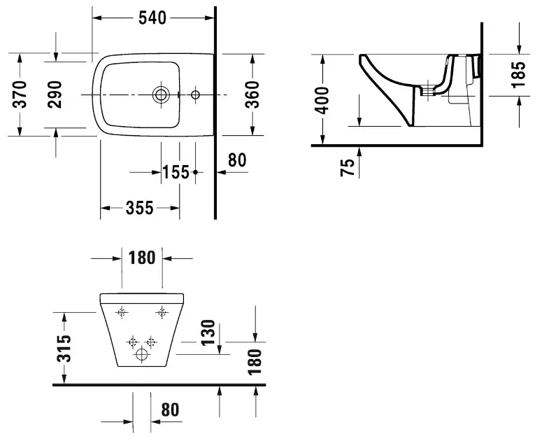 Duravit - DuraStyle - Bidé - 22871500001 – 2. kép