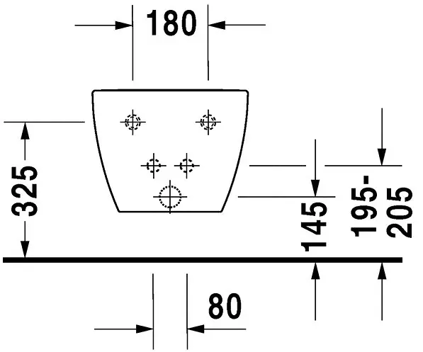 Duravit - Happy D.2 - Bidé - 22581500001 – 4. kép